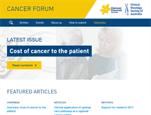 Tablet Screenshot of cancerforum.org.au